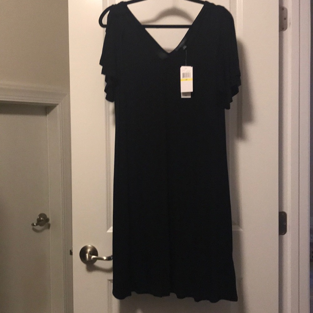 Black Dress with tie shoulder detail
